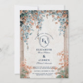 田園の朝顔のウェディング 招待状 (正面)