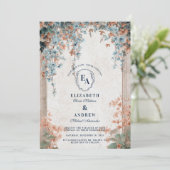 田園の朝顔のウェディング 招待状 (スタンド正面)