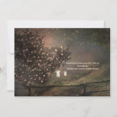 田園の灯りが灯る木の結婚式招待状 招待状 (裏面)