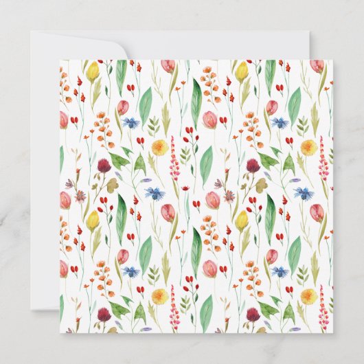 田園の野生の花のウェディング・セーブ・ザ・デート招待状 招待状 (裏面)