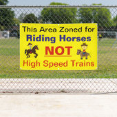 田園アメリカの破壊からの停止高速鉄道 横断幕 (インサイチュ)