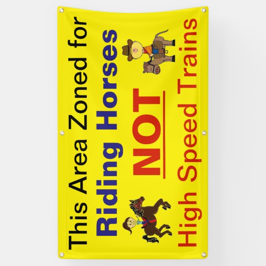 田園アメリカの破壊からの停止高速鉄道 横断幕 (縦)