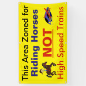 田園アメリカの破壊からの停止高速鉄道 横断幕 (縦)