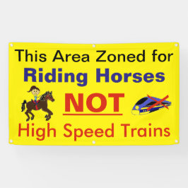 田園アメリカの破壊からの停止高速鉄道 横断幕