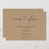 田園ウェディング延期のお知らせ 招待状 (正面/裏面)