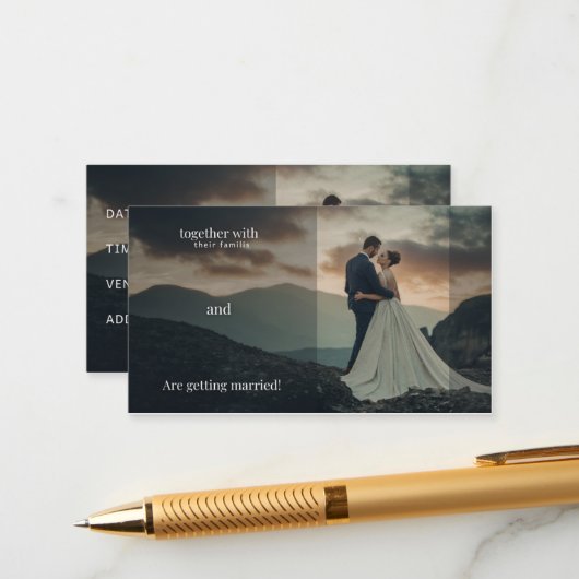 田園ウェディング招待状 - 結婚します エンクロージャーカード (正面/裏面インサイチュ)