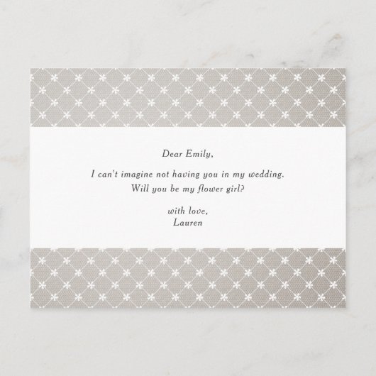 田園ウェディング　あなたは私のフラワーガール？ インビテーションポストカード (裏面)
