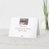 田園コテッジの雪場面オリジナルのクリスマス シーズンカード (裏面)