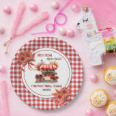 田園ピクニック ギンガム ブライズシャワー ペーパープレート (パーティー)