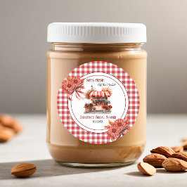 田園ピクニック ギンガム ブライダルシャワー ラウンドシール