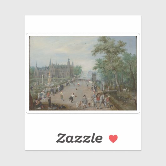 田園前の球技 シール (シート)