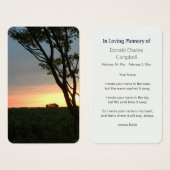 田園地帯の夕日 (正面&裏面)