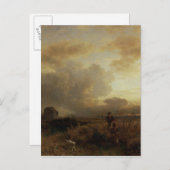 田園地帯の雷雨を晴らす， 1857 ポストカード (正面/裏面)