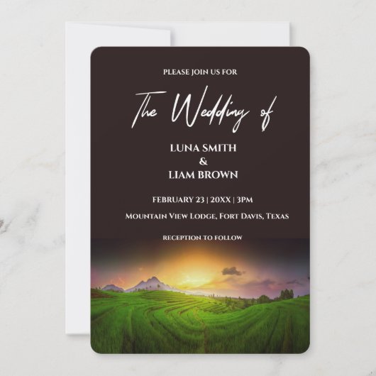 田園地方 |サンライズ |日の入 招待状 (正面)