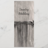 田園塀のポストの国牧場結婚式プログラム プログラム (正面)