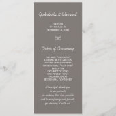 田園塀のポストの国牧場結婚式プログラム プログラム (裏面)