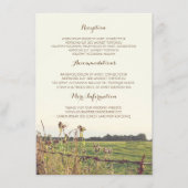 田園塀の結婚式の詳細 エンクロージャーカード (正面)