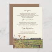 田園塀の結婚式の詳細 エンクロージャーカード (正面/裏面)