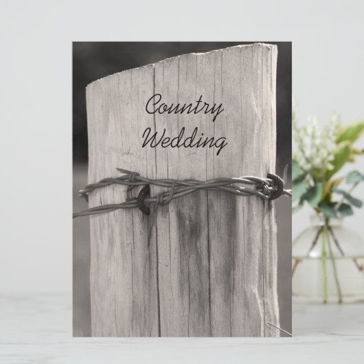 田園塀ポスト田舎ウエディングプログラム プログラム (スタンド正面)