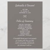 田園塀ポスト田舎ウエディングプログラム プログラム (裏面)