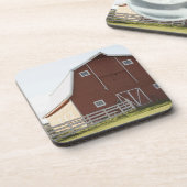 田園景色の納屋 コースター (左側)