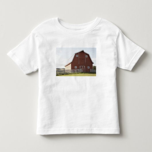 田園景色の納屋 トドラーTシャツ (正面)
