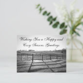 田園景色の郵便はがき-冬の道 シーズンポストカード (スタンド正面)