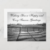 田園景色の郵便はがき-冬の道 シーズンポストカード (正面/裏面)