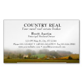 田園素朴な国の不動産ブローカーの代理店 マグネット名刺 (正面)