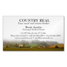 田園素朴な国の不動産ブローカーの代理店 マグネット名刺