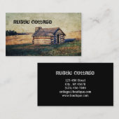 田園草原の初期のな西欧諸国の丸太小屋 名刺 (正面/裏面)