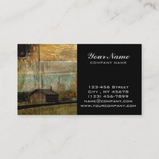 田園鉄道の初期のな西欧諸国の丸太小屋 名刺