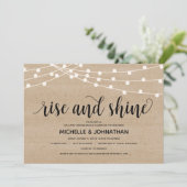 田園風のストリングライト 結婚式後招待状 招待状 (スタンド正面)