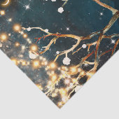 田園風の夜の木のライト 星空のウェディング 薄葉紙 (詳細)