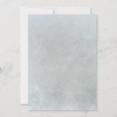 田園風の山々と雪に覆われた湖の絵のウェディングシャワー 招待状 (裏面)