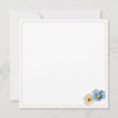 田園風の野生の花の模様の植物園 ノートカード (裏面)