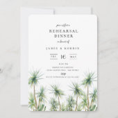 田園風アイランドパームツリー結婚式リハーサルディナー 招待状 (正面)
