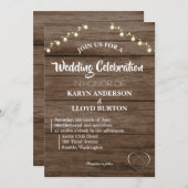 田園風ウェディング招待状 案内状 (正面/裏面)