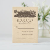田園風ウッドランド結婚式の出欠確認カード 出欠カード (スタンド正面)
