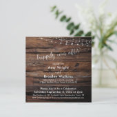 田園風ウッド ライト ストリングス 幸せな永遠 招待状 (スタンド正面)