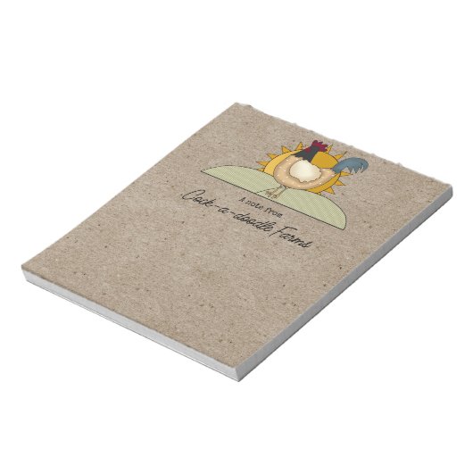 田園風カントリー農場クラフトメモ帳 ノートパッド (回転)