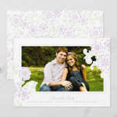 田園風ガーデンフラワー・セーブ・ザ・デート セーブザデート (正面/裏面)