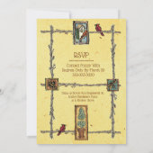 田園風ガーデン カップル ウェディング シャワー 招待状 (裏面)