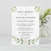 田園風フラワーとミニマルなエレガンスを添えた、結婚式の延期のお知らせ セーブザデート (スタンド正面)