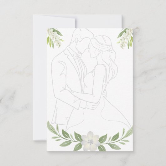 田園風フラワールミナリエとミニマルエレガントウェディングの出欠確認 出欠カード (裏面)