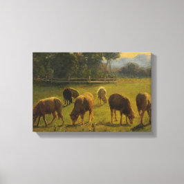 田園風景の中の羊(Rosa Bonheur) キャンバスプリント