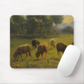 田園風景の中の羊(Rosa Bonheur) マウスパッド (マウス)