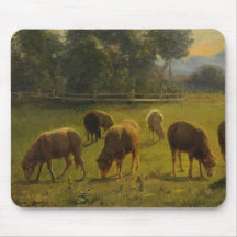 田園風景の中の羊(Rosa Bonheur)