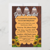 田園風景の家 BBQ カード – 木の豚の丸焼き ピクニック (正面)