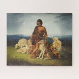 田園風景の羊飼い ジグソーパズル